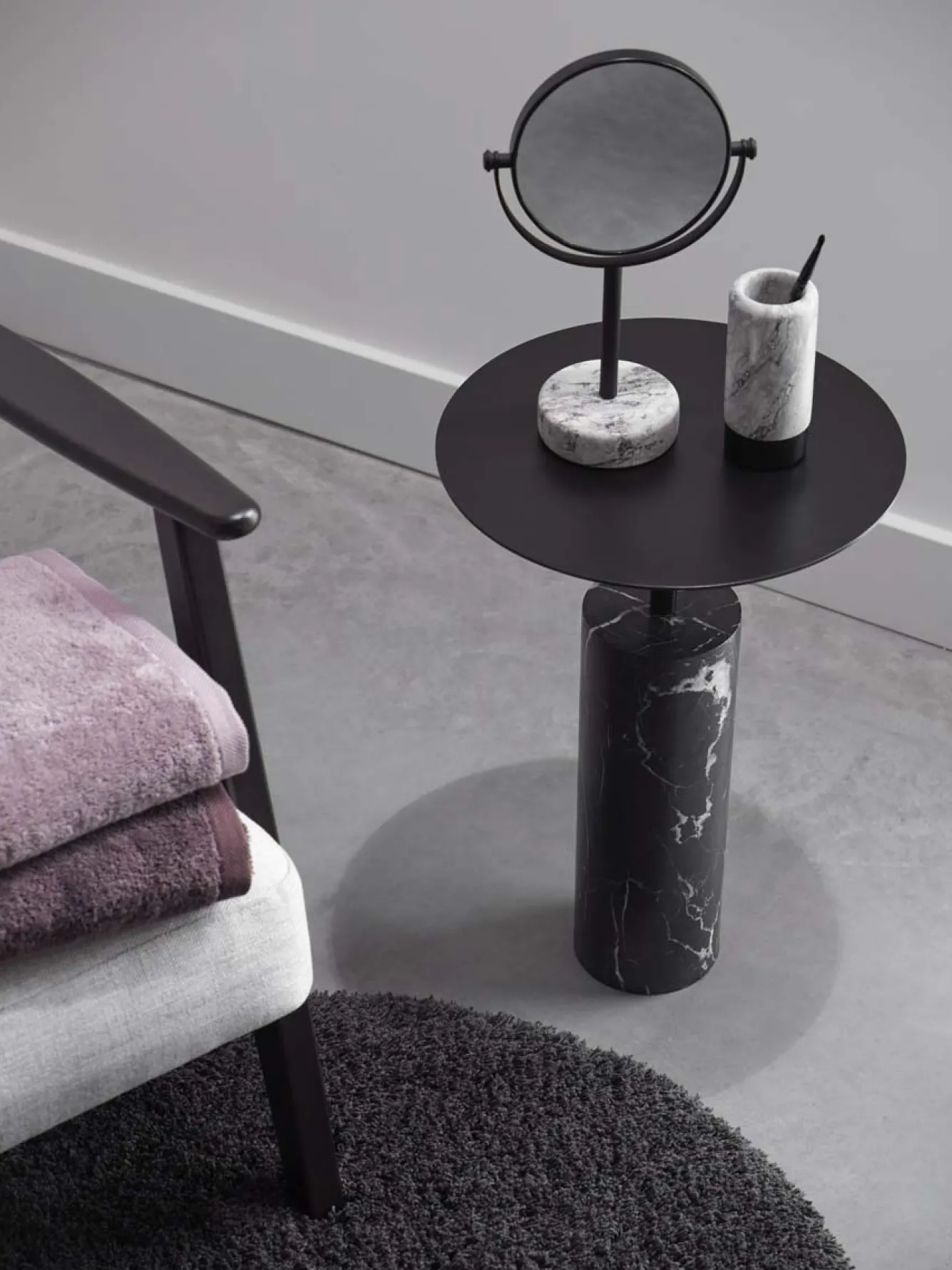 Aquanova Cup / toothbrush holder NERO color Alba (gray)