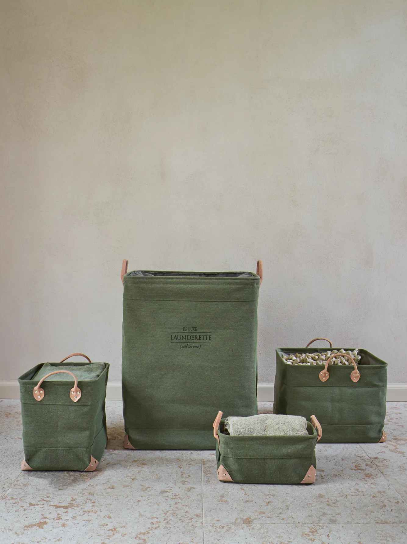 Aquanova Laundry basket LUBIN Sage Green (LUBLAL-582)