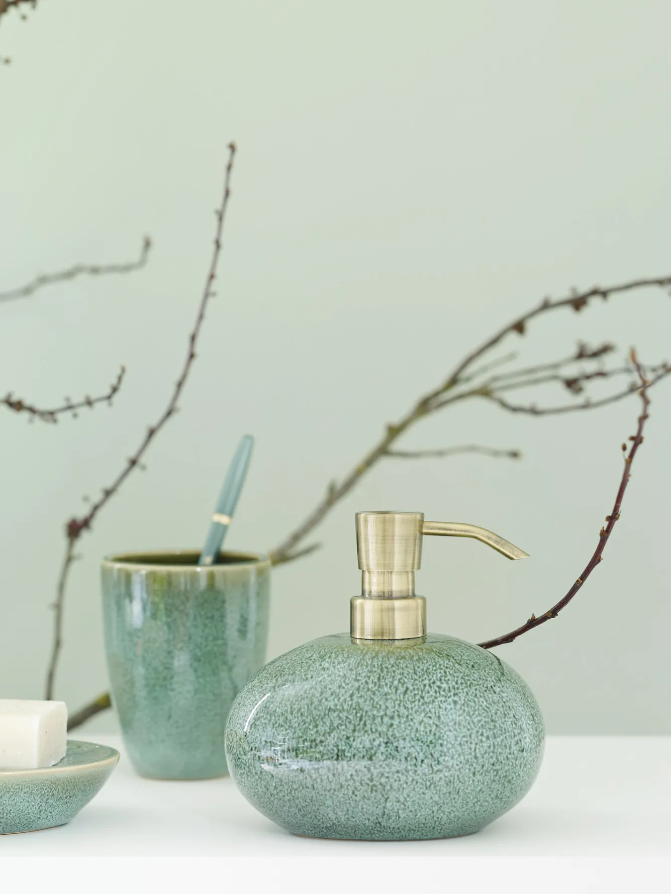 Aquanova Soap dish UGO color Forest-269 (green)