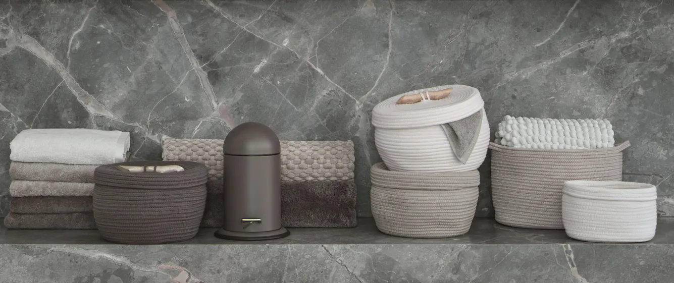 Aquanova Storage basket OTIS color Ivory-10 (ivory / white)