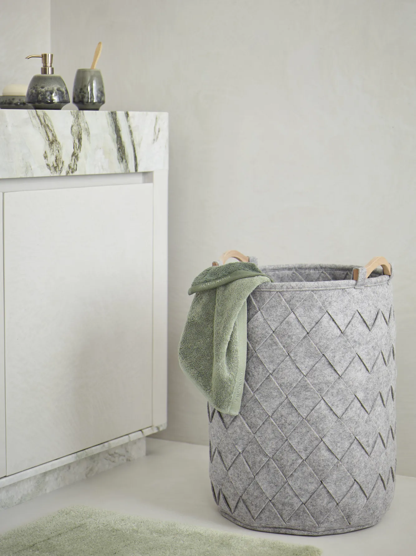 Aquanova Storage basket AMY color Silver Gray-95 (gray) medium