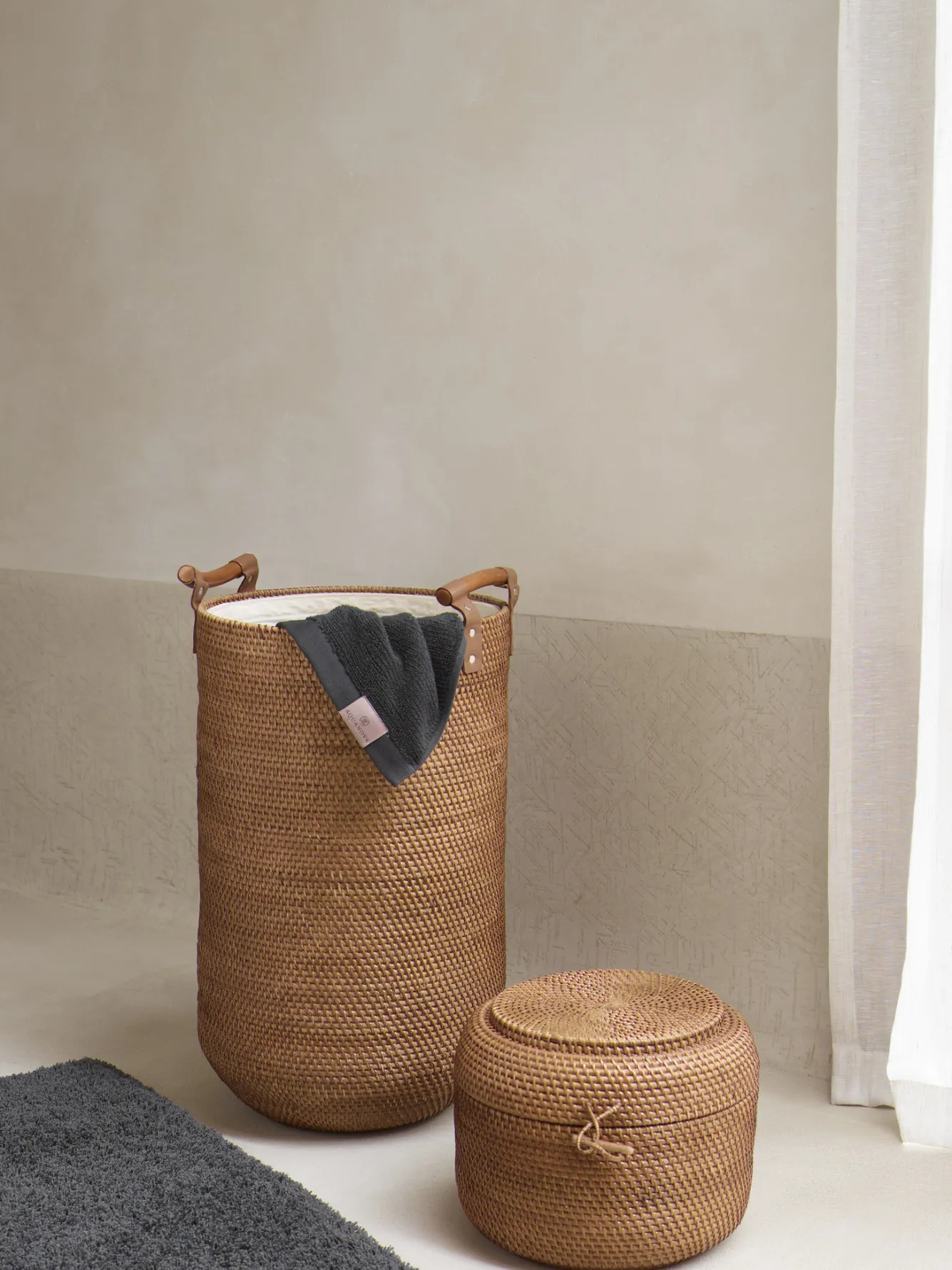 Aquanova Storage basket CINO color Ginger (brown)