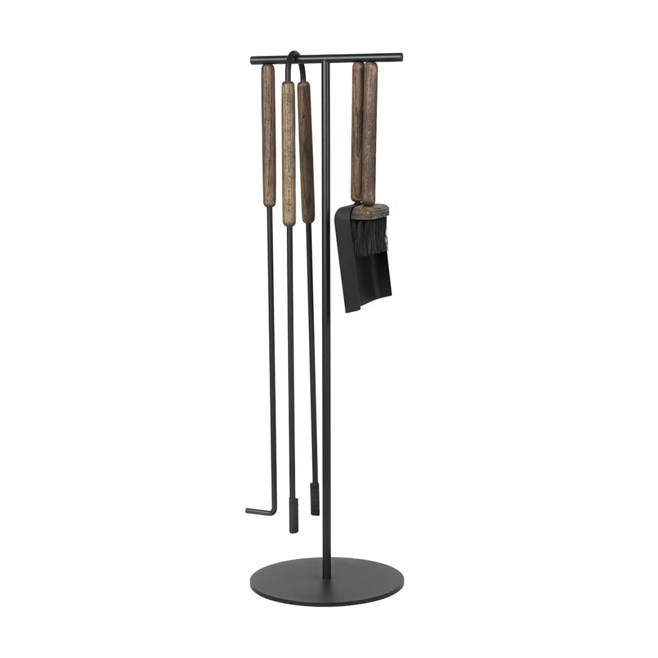 Blomus ASHI 5-piece standing fireplace set (brown oak) 66155