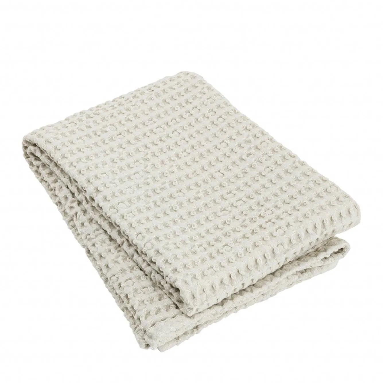 Blomus Bath towel waffle pattern 70x140 cm CARO color Moonbeam, 400 gr/m² (68996)