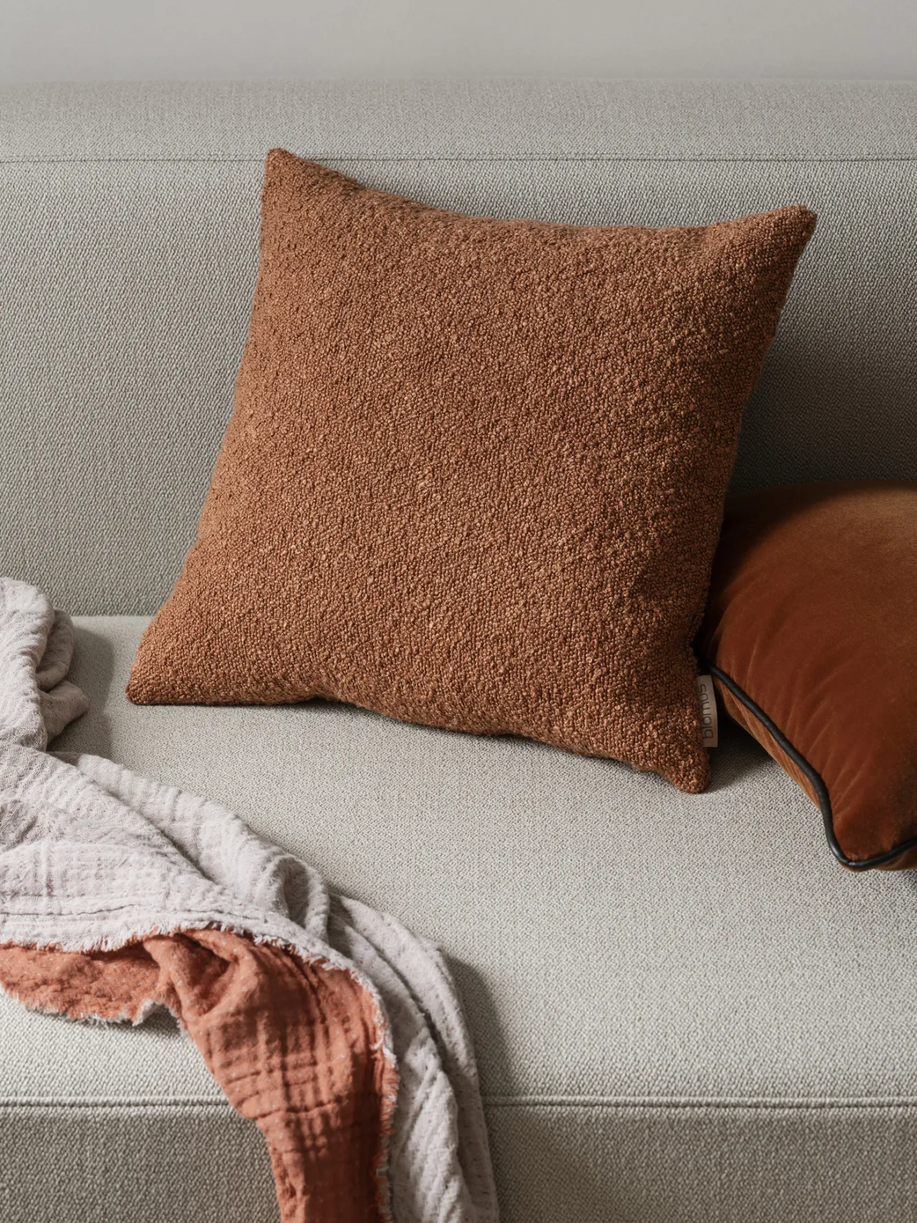 Blomus BOUCLE cushion cover 50x50 - Rustique Brown (66584)