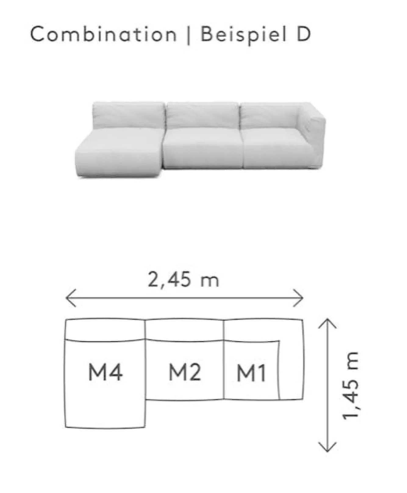 Blomus GROW lounge sofa D (Coal.6207.D)
