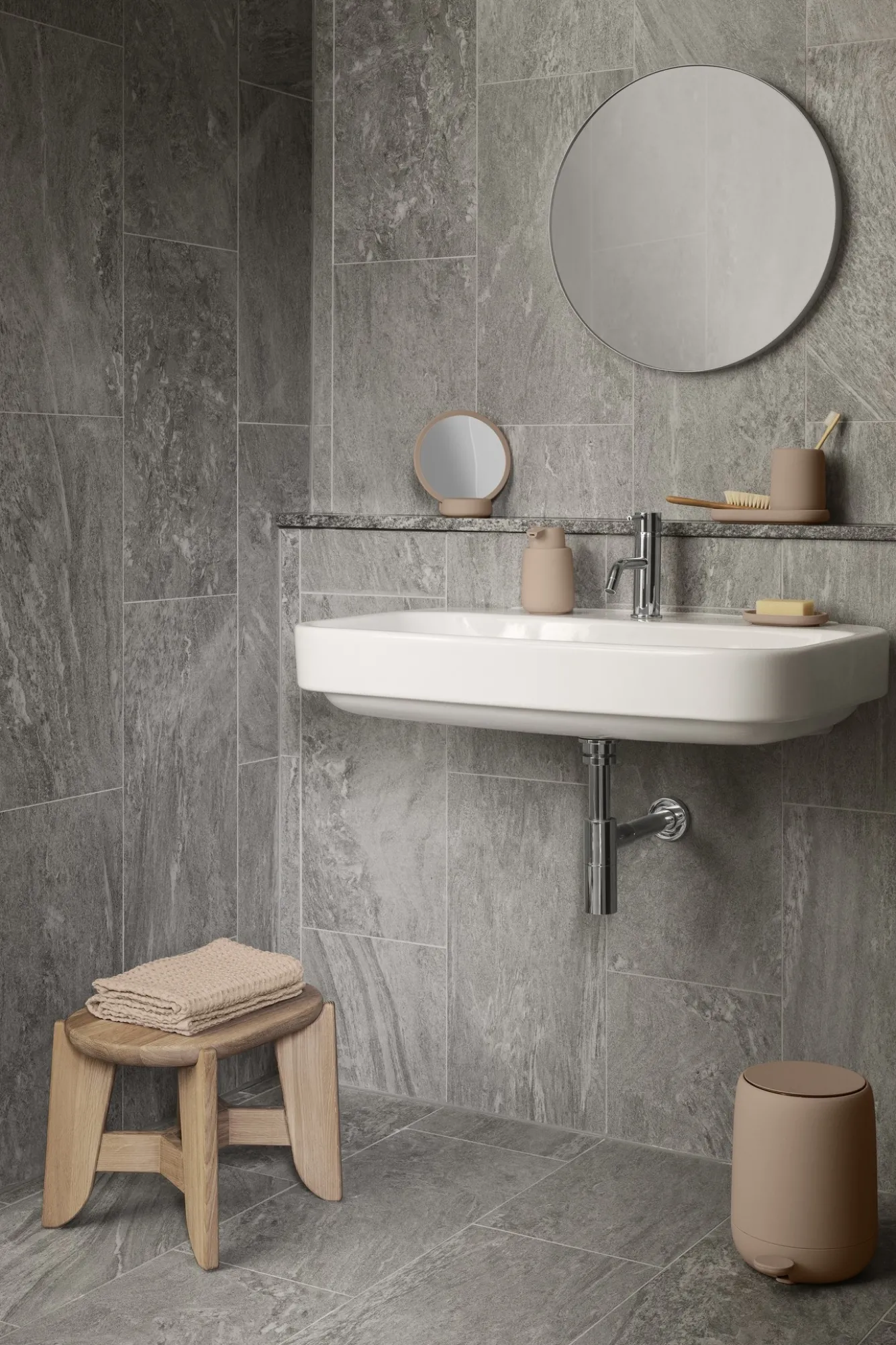 Blomus Guest towel CARO (set / 2) waffle pattern 30x30 cm Misty Rose (66387)