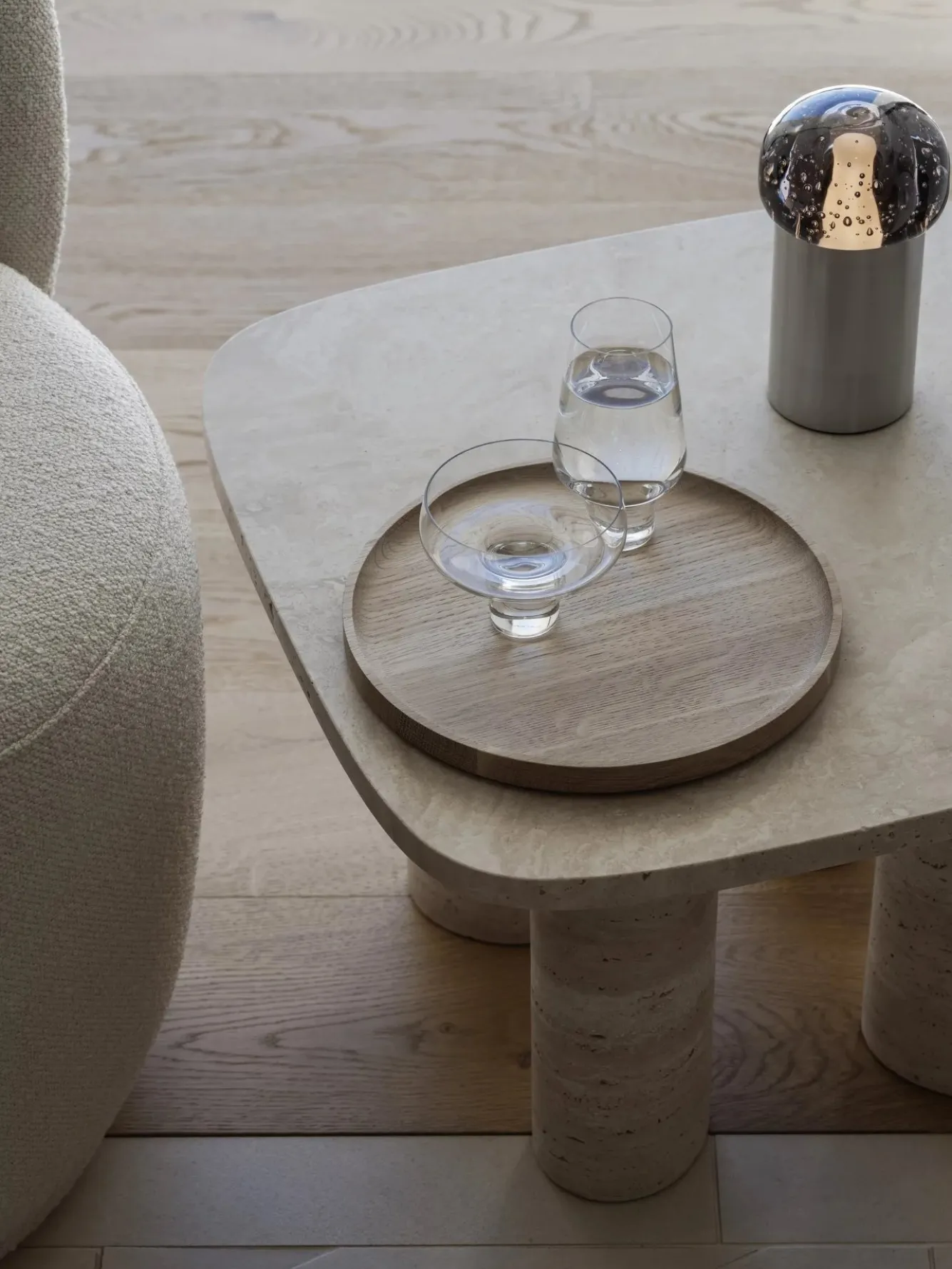 Blomus OKU round tray / tray Oak (small) 65487