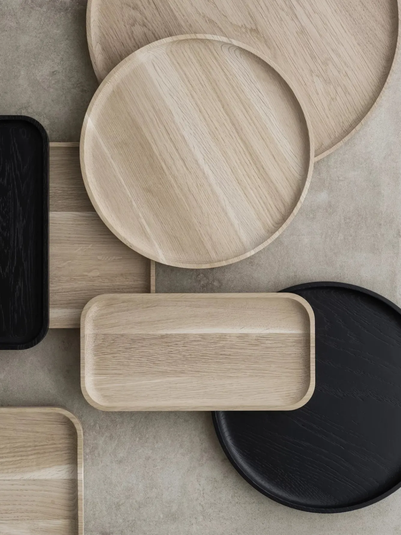 Blomus OKU round tray / tray Oak (small) 65487