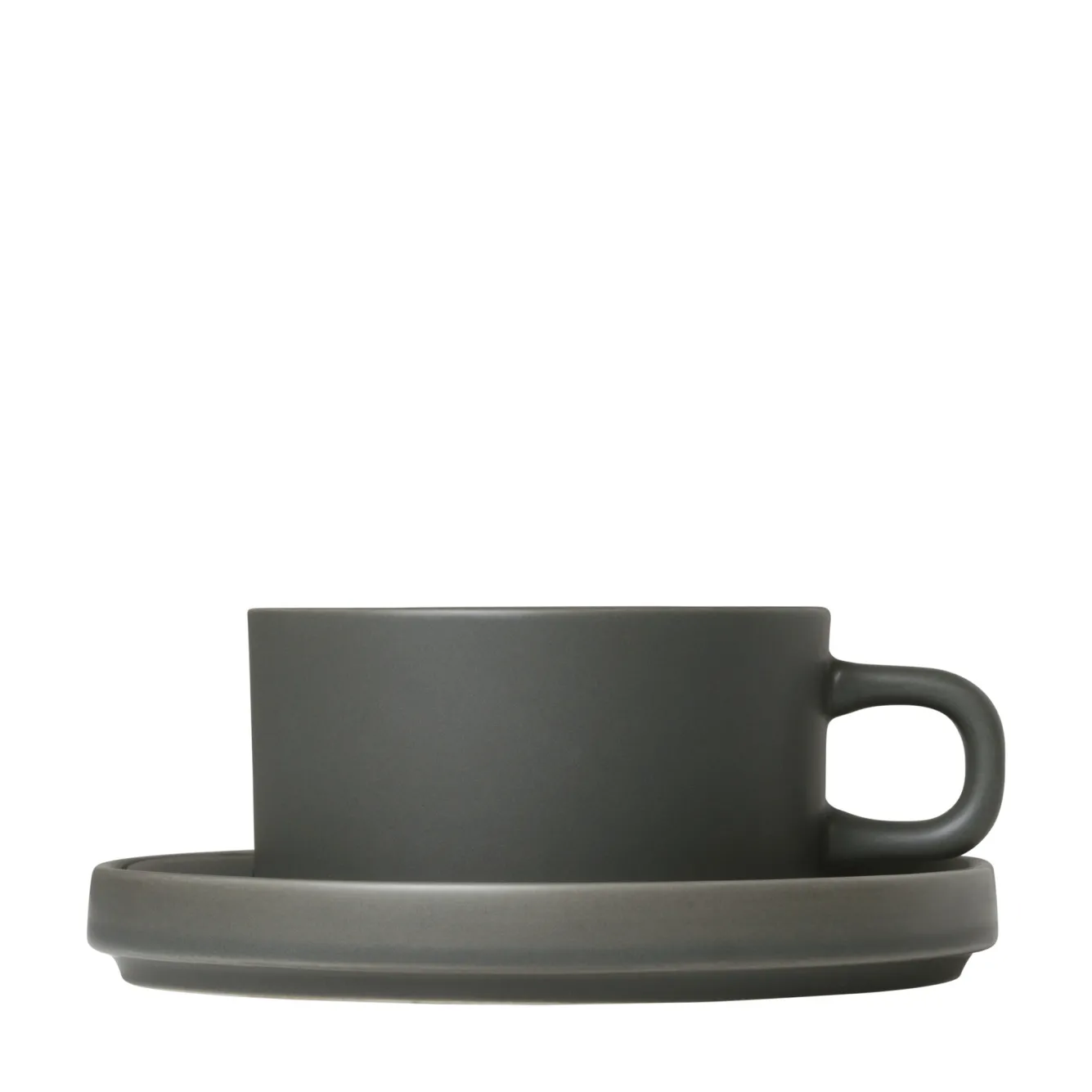 Blomus PILAR 2 tea cups 170 ml with saucer Agave Green (63910)