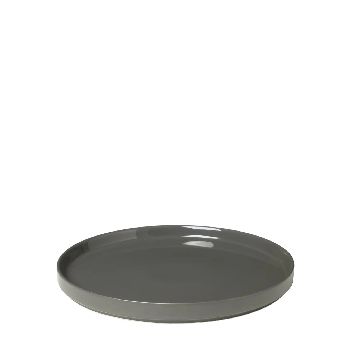 Blomus PILAR flat plate / dinner plate 27 cm color Pewter, set/4 (63964)