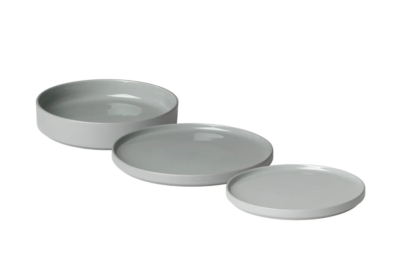 Blomus PILAR 12-piece crockery set Mirage Gray - (4x 63715 / 63716 / 63717)