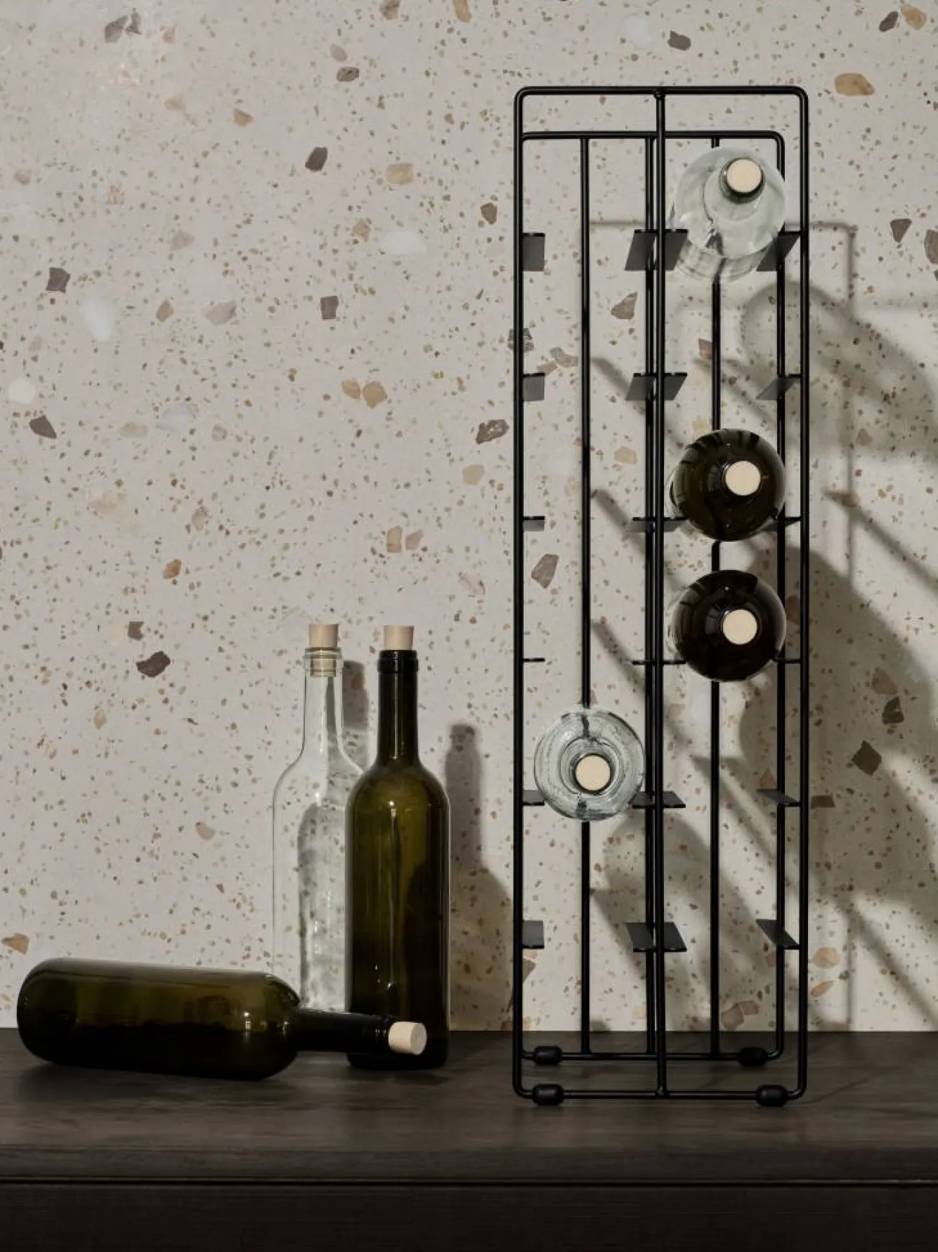 Blomus PILARE wine rack / bottle rack color Black (65777) 9 bottles