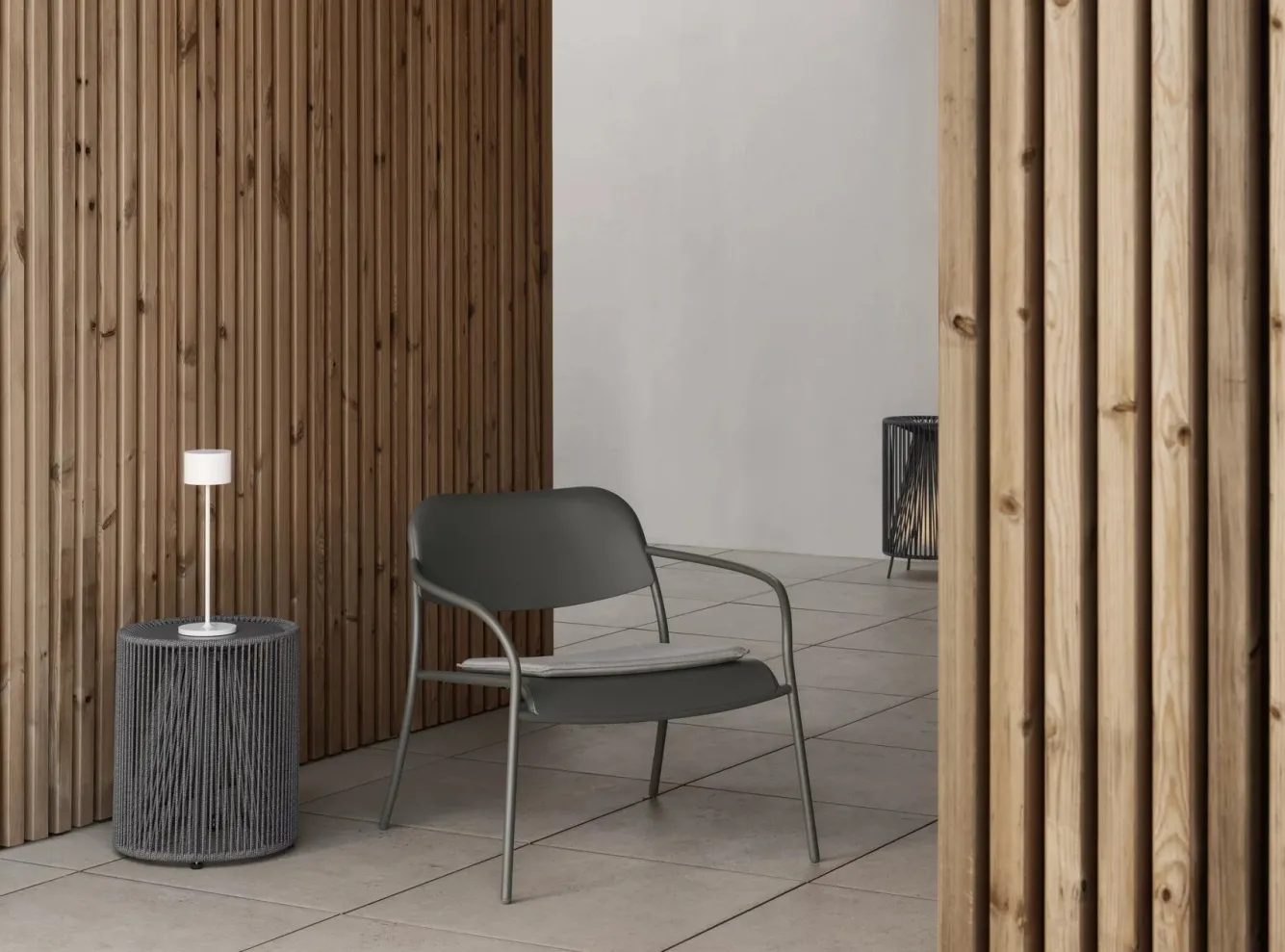 Blomus ROPE side table color Coal (small) 66727