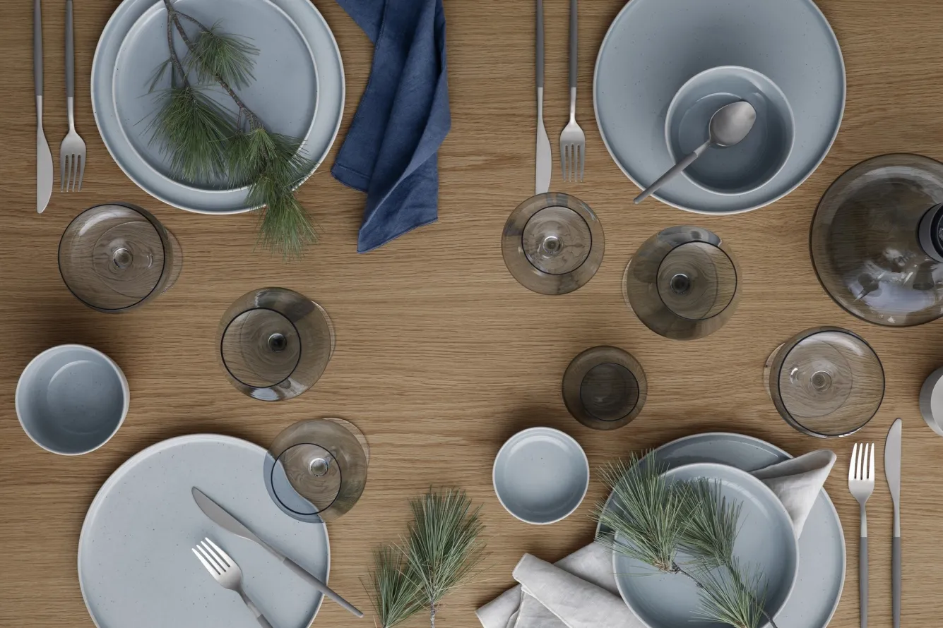 Blomus SABLO Stone - cup and saucer (64316) set/2