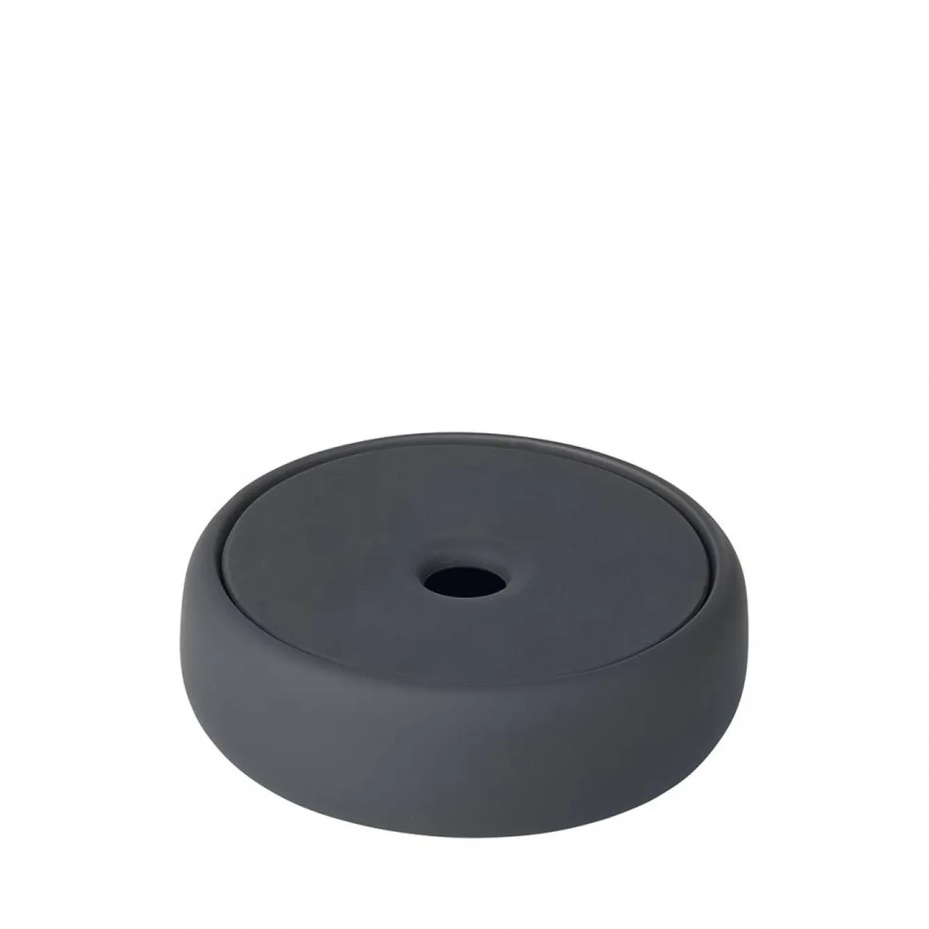 Blomus Storage box / soap dish SONO color Magnet, dark gray (69042) Ø12 cm