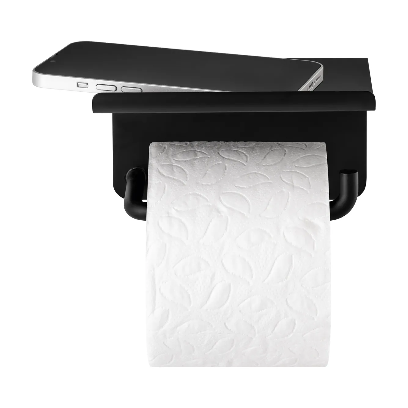 Blomus Toilet roll holder with platform MODO black (66456)