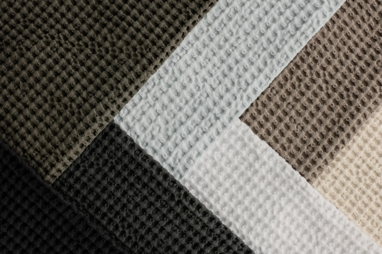 Blomus Towel CARO waffle pattern 50x100 cm color Black (66308)