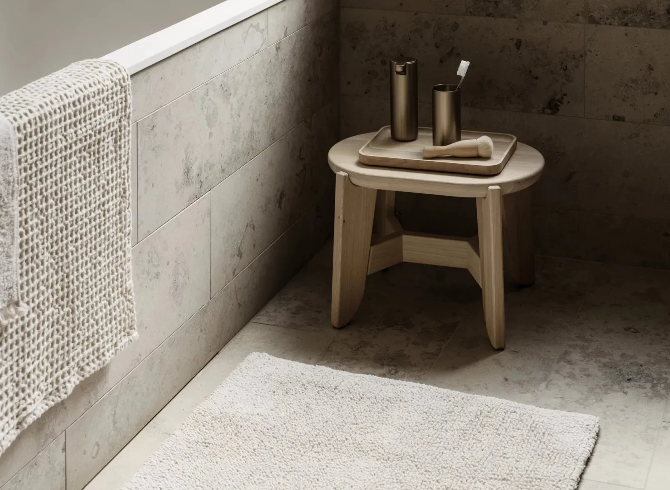 Blomus Towel waffle pattern 50x100 cm CARO color Moonbeam (69001)