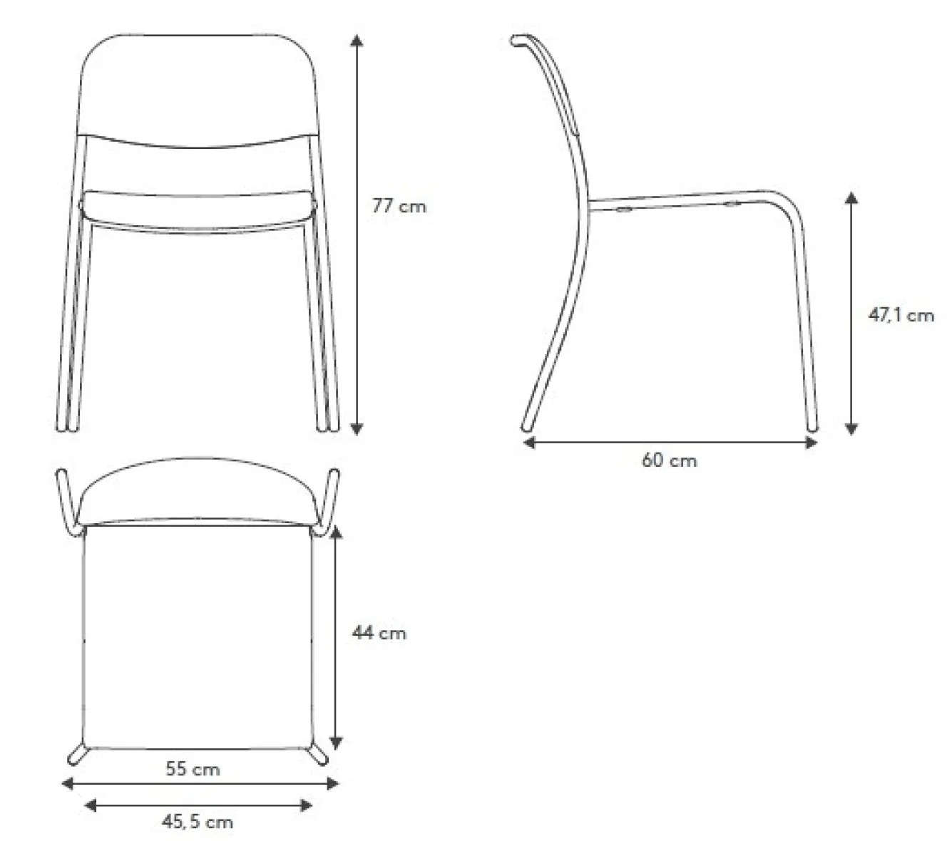 Blomus YUA WIRE garden chair Granite Gray (62180)
