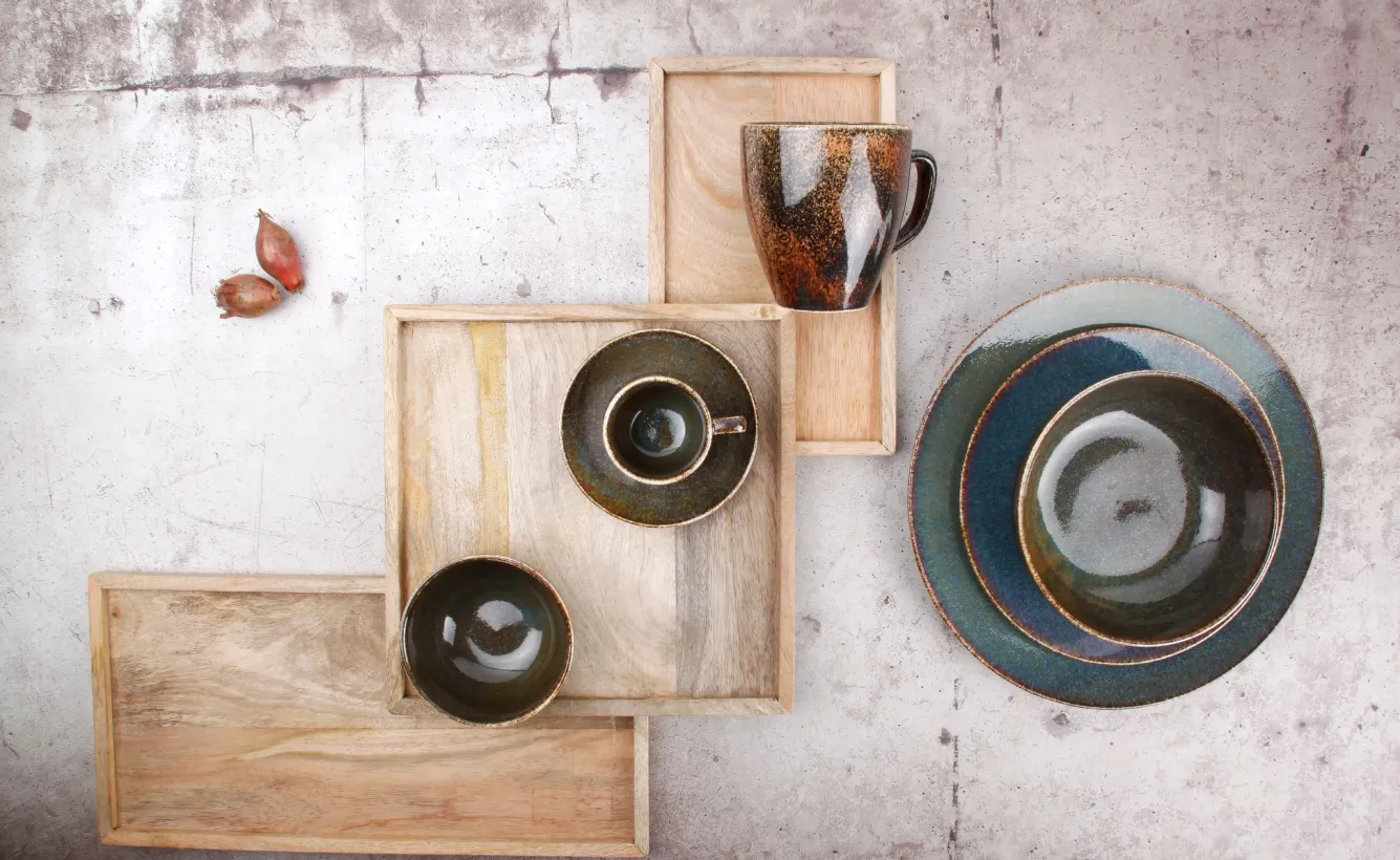 BonBistro CIRRO bowl 21 cm - Green multi (740568)