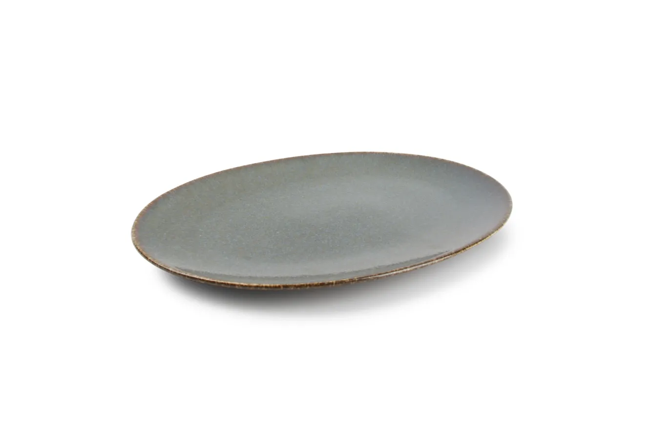 BonBistro CIRRO flat plate oval 30 cm - Green multi (740556)