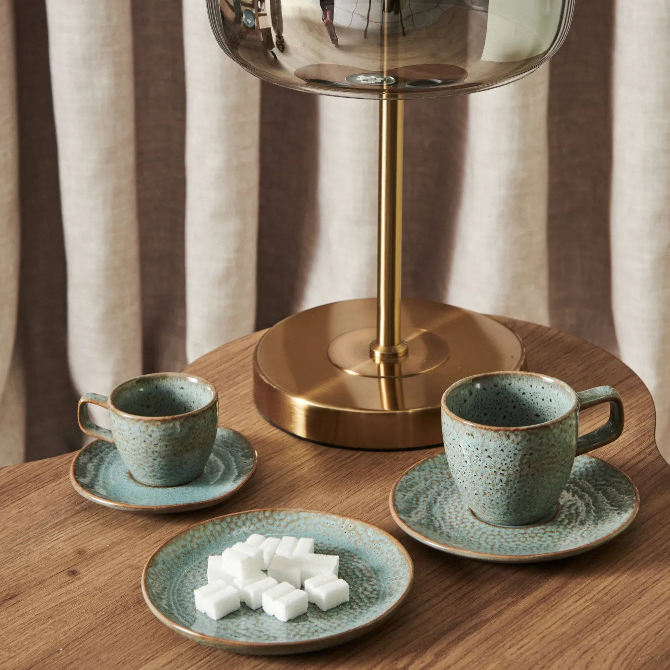 SP MIELO mocha cup and saucer 100 ml Lagoon (set/4) 840180