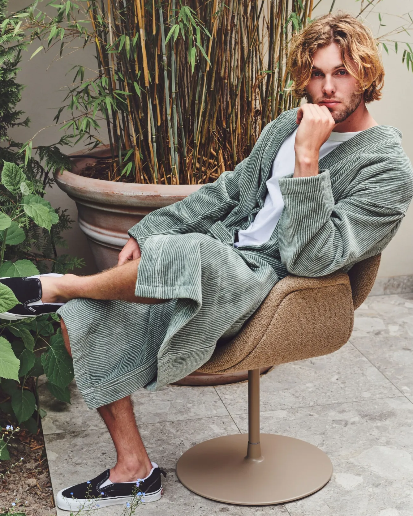 Vandyck Bathrobe ANTONIO color Olive-113
