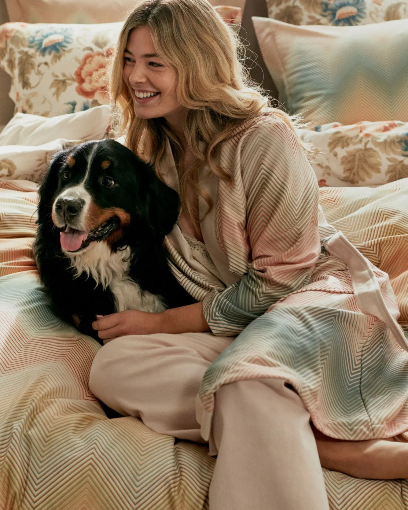 Vandyck Bathrobe BELLA color Cream Tan