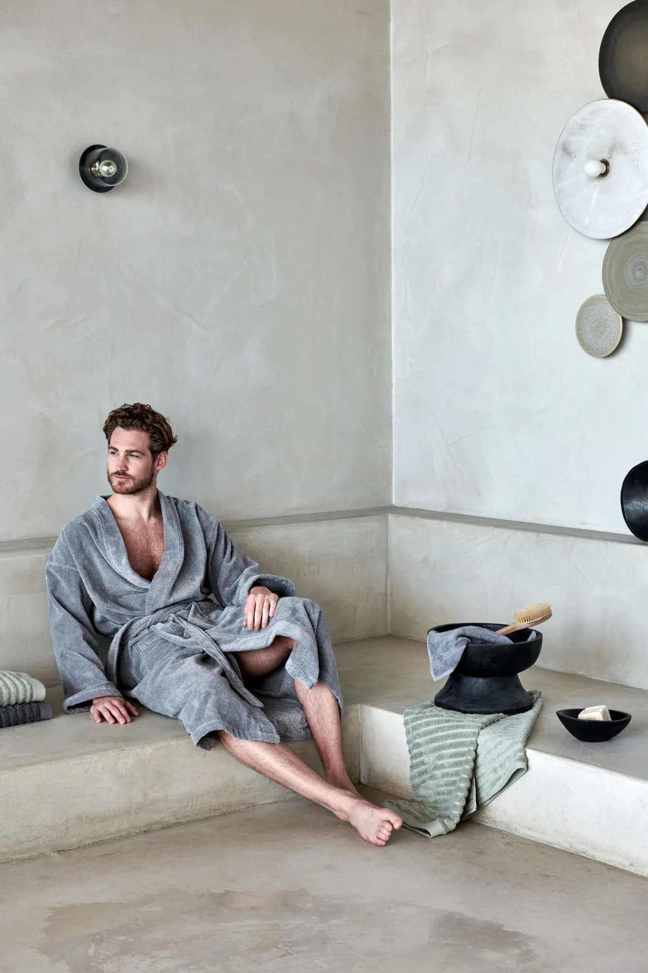 Vandyck Bathrobe KYOTO Gray-011 (BAEG17201)