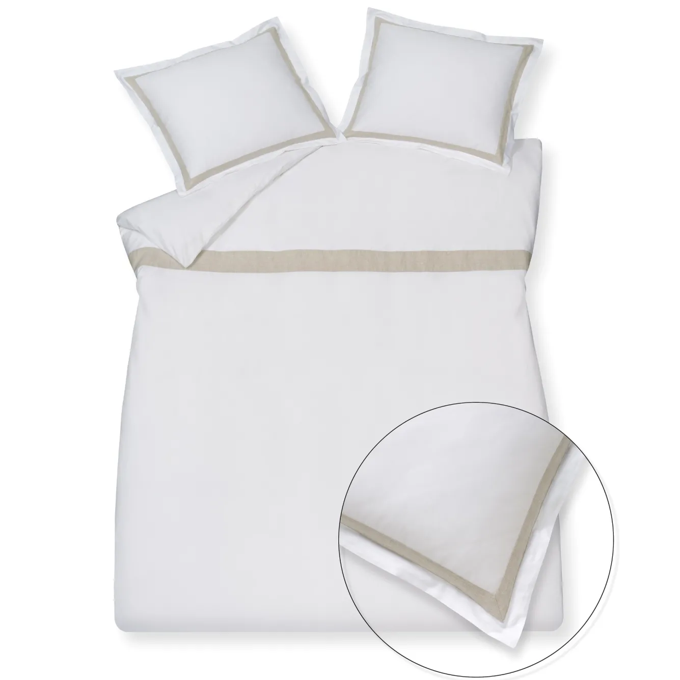 Vandyck Duvet cover PURITY Capri 140x220 cm, color White (satin cotton)