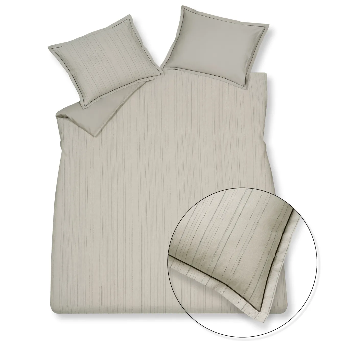 Vandyck Duvet cover PURE 72 Coolgrey 200x220 cm (linen/cotton)