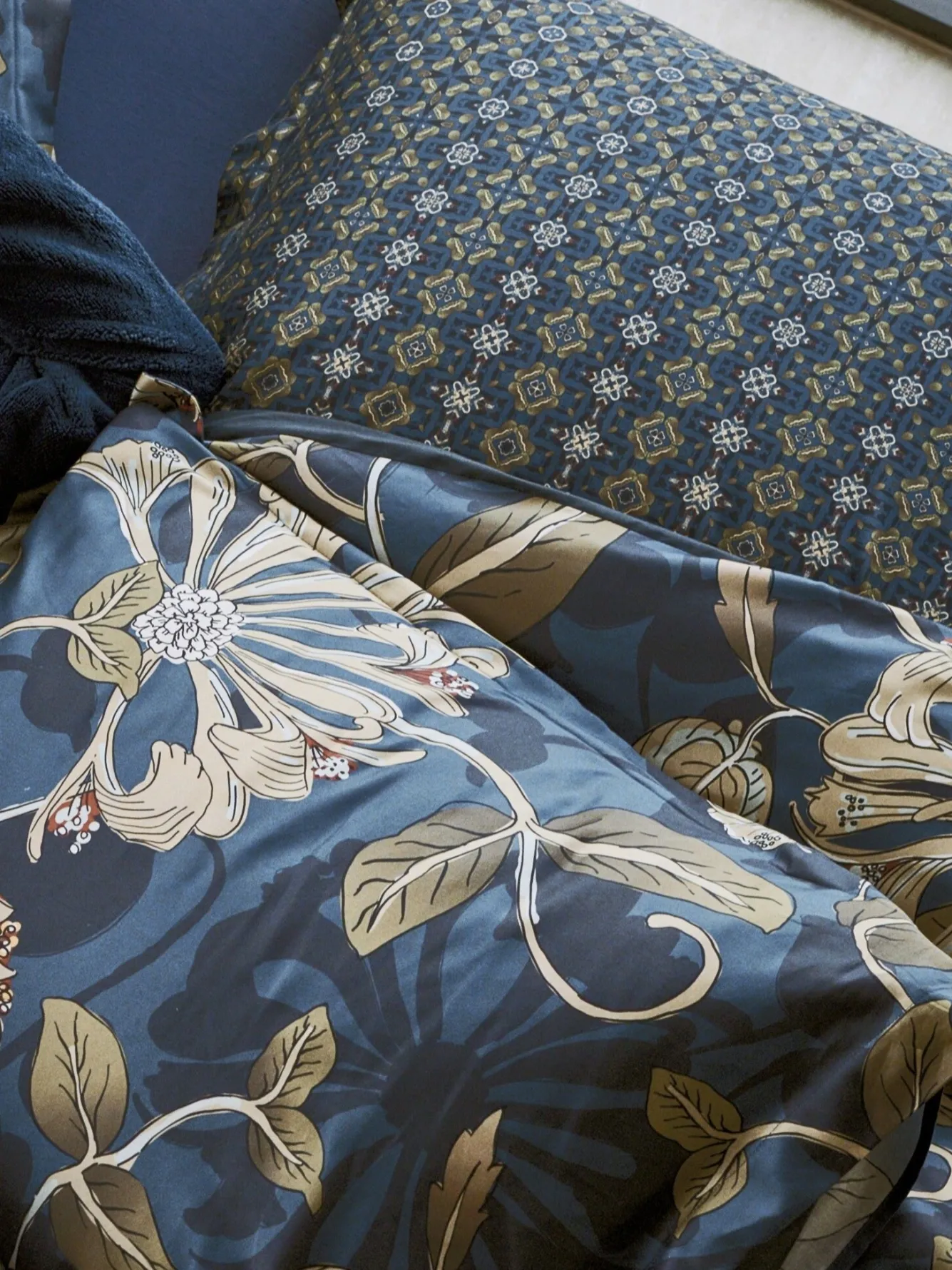Vandyck Duvet cover ENERGIZE Blue Ink 140x220 cm (satin cotton)