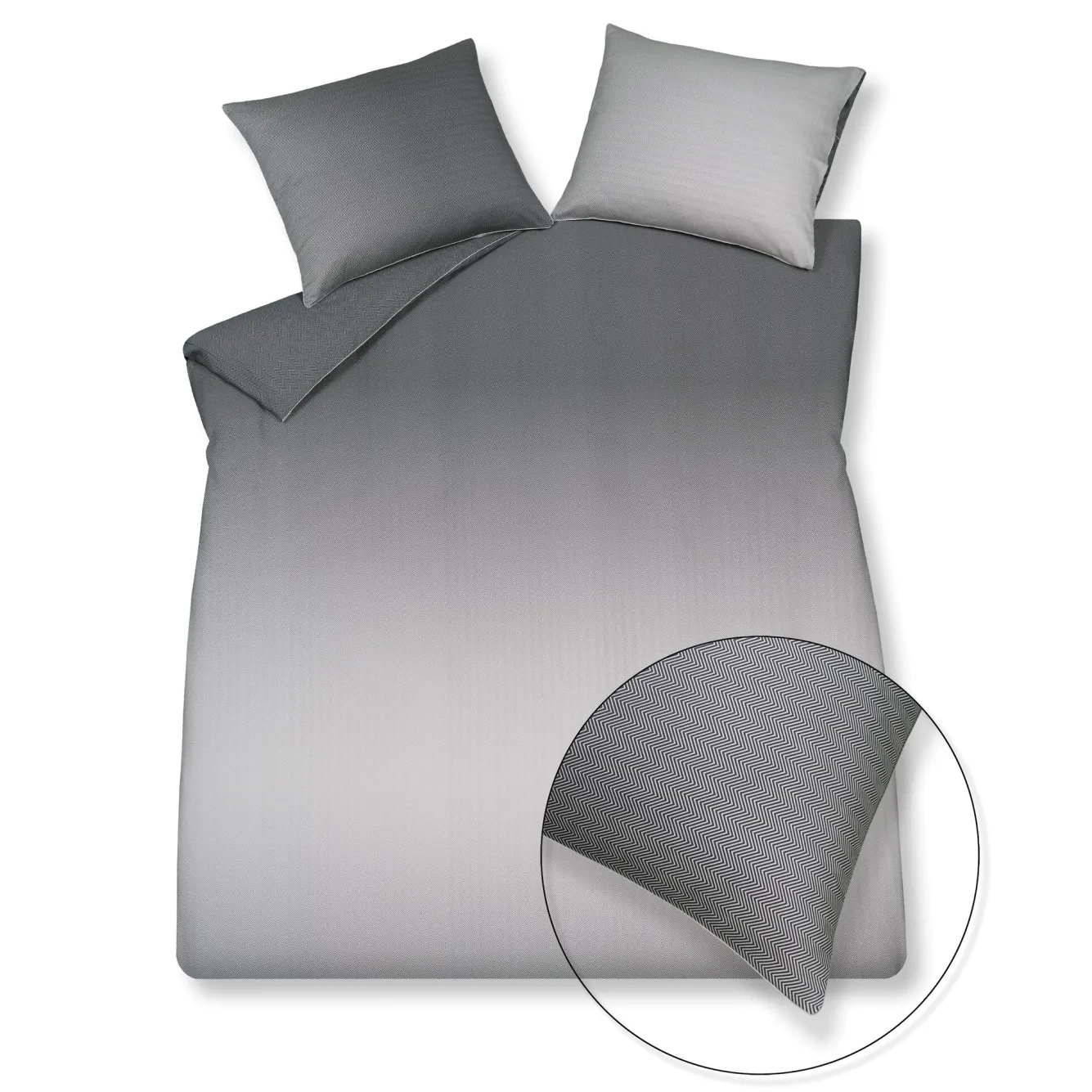 Vandyck Duvet cover HOME Milano Off Black 240x220 cm (satin cotton)