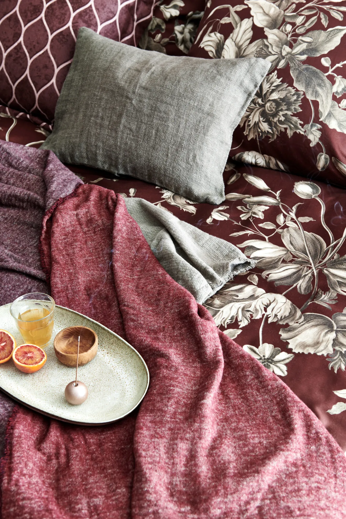 Vandyck Duvet cover SPLASH Cabernet 140x220 cm (satin) SABB21214