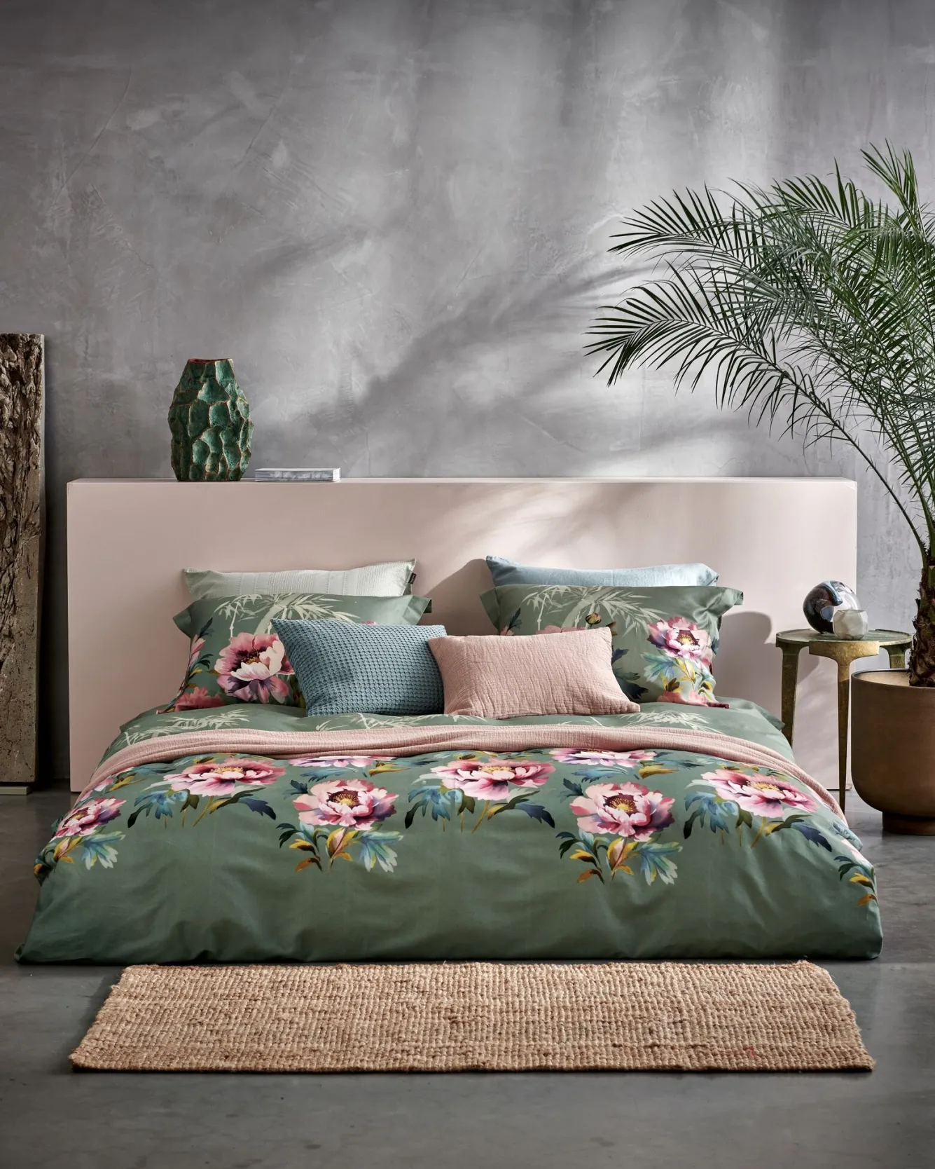 Vandyck Duvet cover PINK PEONY Multi 200x220 cm (satin cotton)