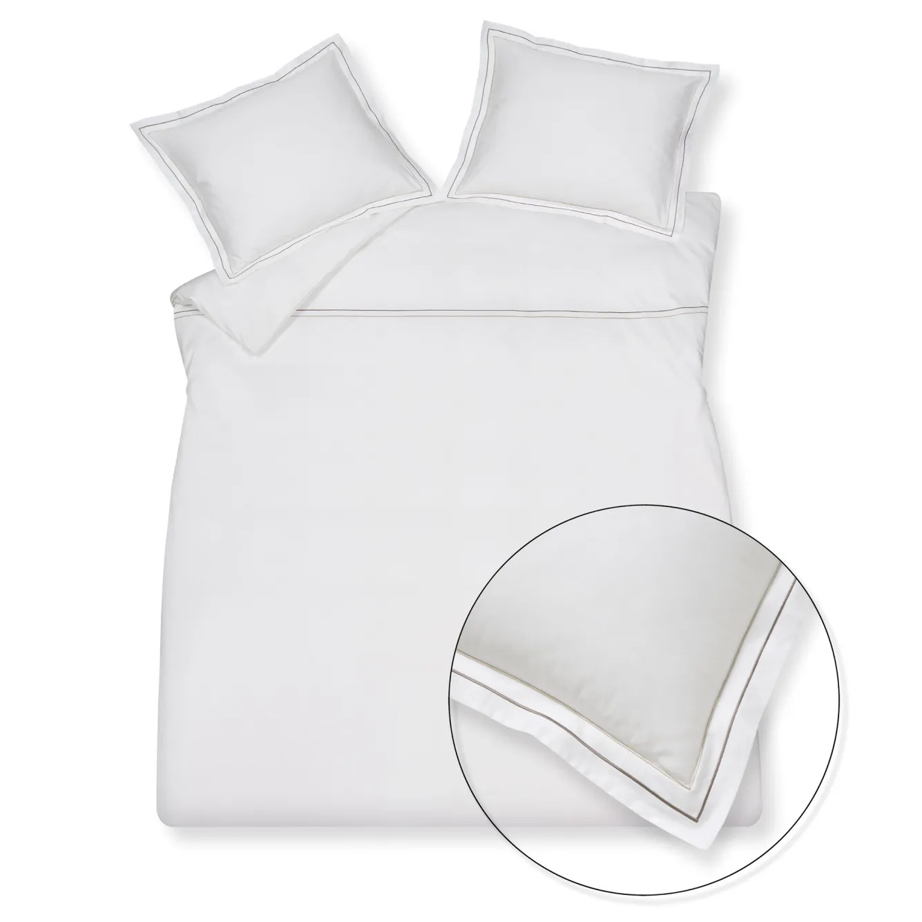 Vandyck Duvet cover PURITY Naples 140x220 cm, color Sand (satin cotton)