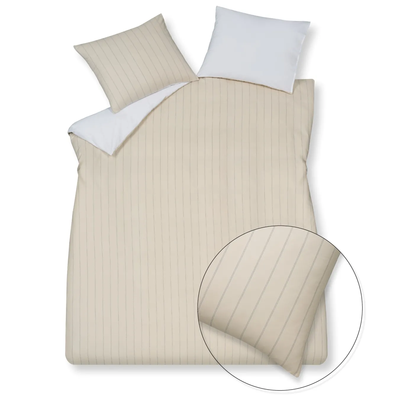 Vandyck Duvet cover HOME Puglia Cream Tan 240x220 cm (percale cotton)