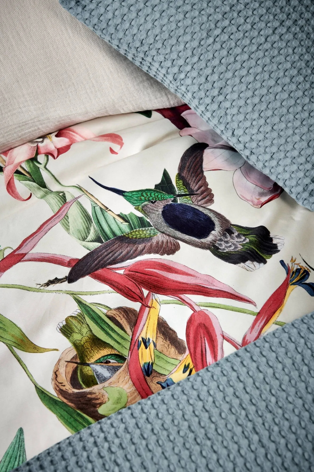 Vandyck Duvet cover FLOWER MIX Cream Tan 200x220 cm (satin cotton)