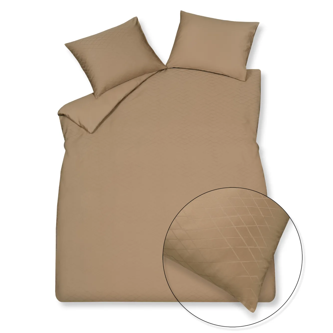 Vandyck Duvet cover PURITY Monaco Caramel 200x220 cm (satin cotton)