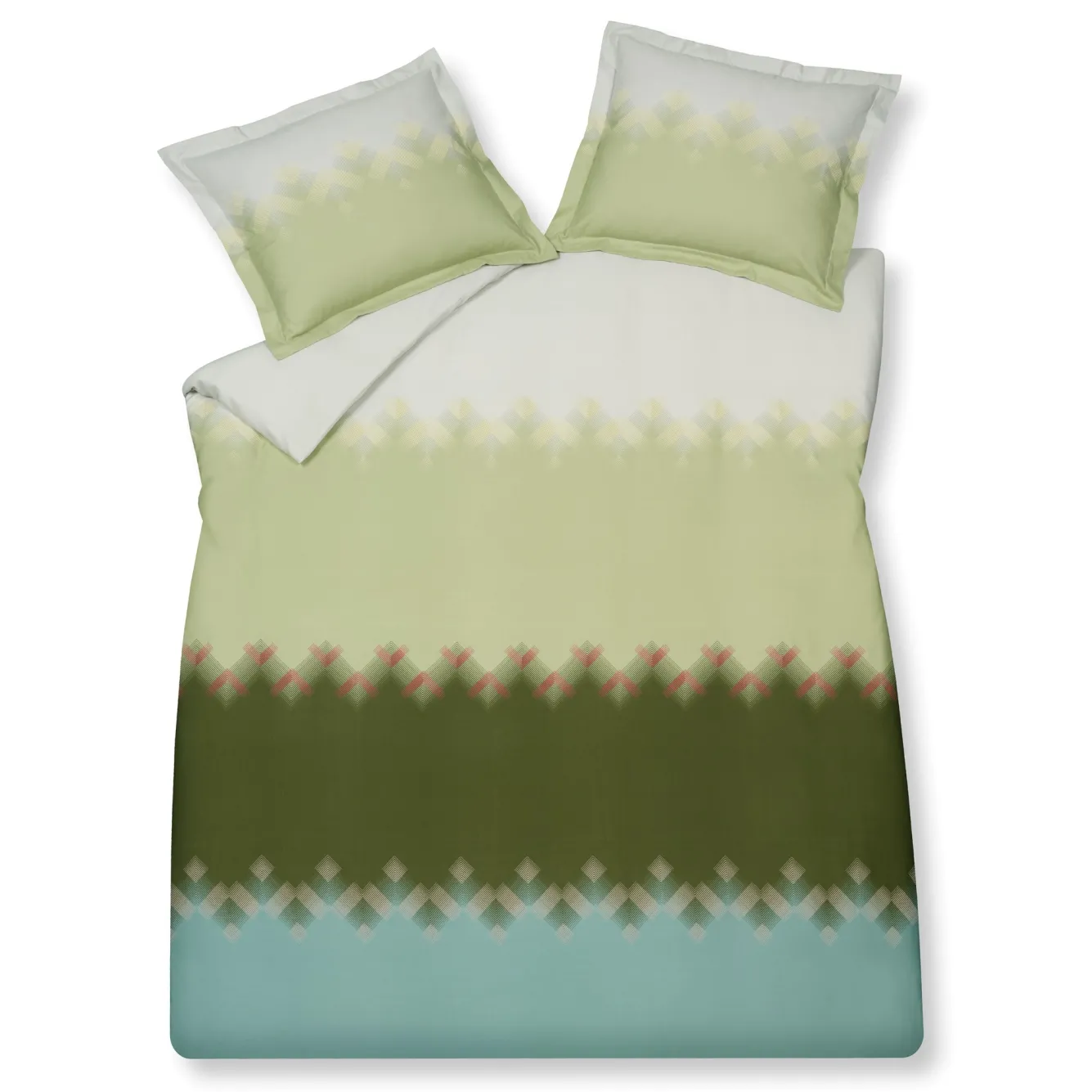 Vandyck Duvet cover HAPPY SLEEP Smoke Green 240x220 cm (satin cotton)
