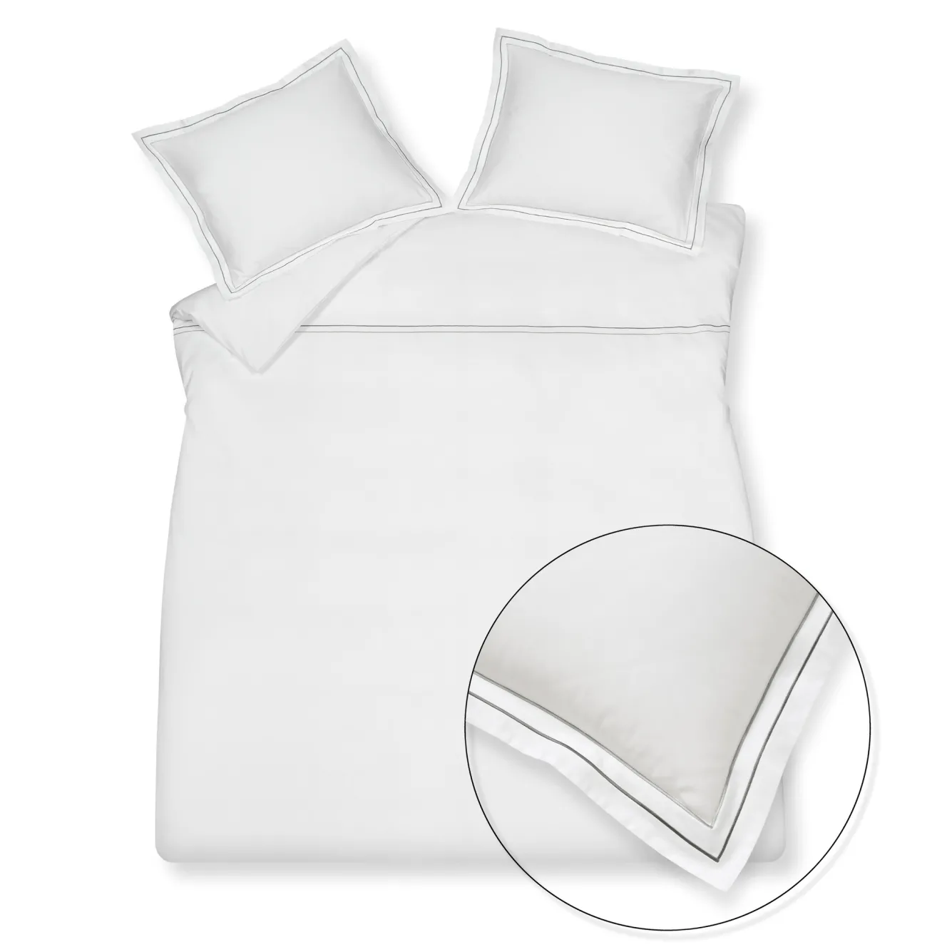 Vandyck Duvet cover PURITY Naples 200x220 cm, color Off Black (satin cotton)