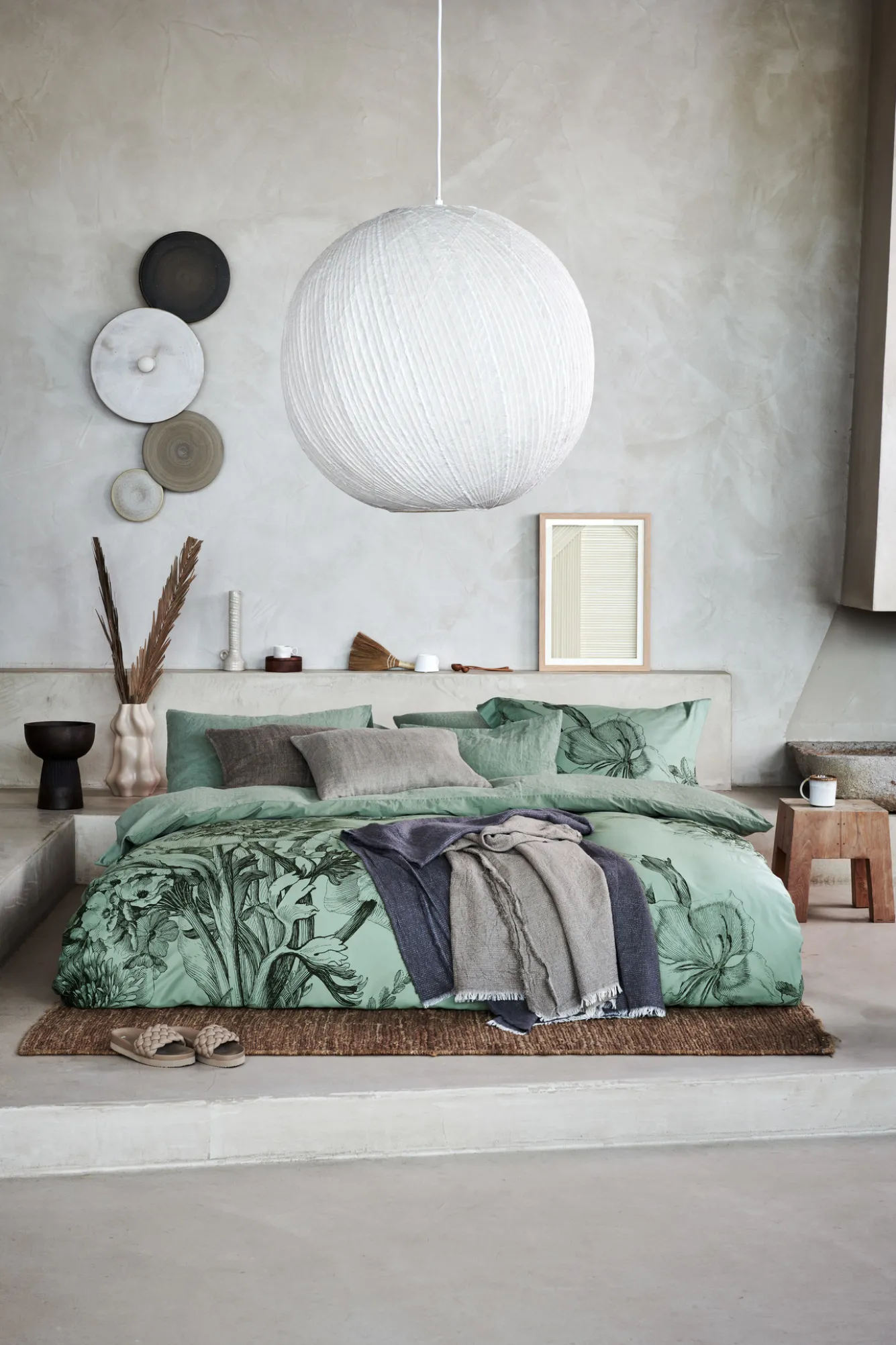 Vandyck Duvet cover PURITY 79 Smoke Green 200x220 cm (linen / cotton) PUCO16179