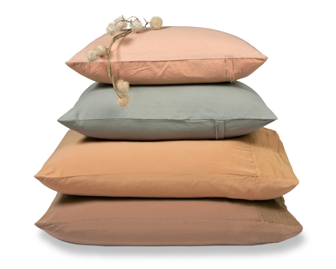 Vandyck Duvet cover PURITY 79 Smoke Green 200x220 cm (linen / cotton) PUCO16179