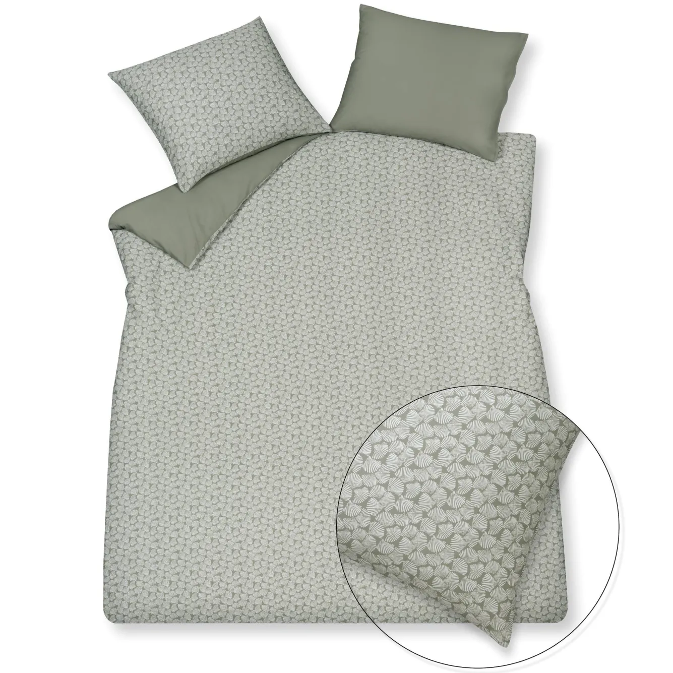 Vandyck Duvet cover PURE 79 Smoke Green 200x220 cm (satin cotton)