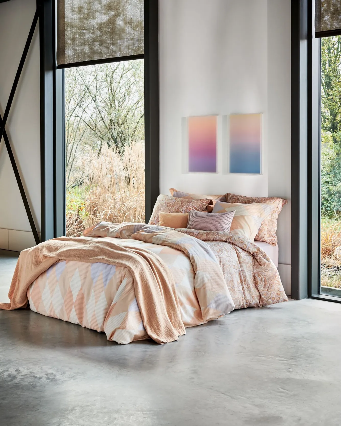 Vandyck Duvet cover HAPPY FEVER Apricot Blush 240x220 cm (satin cotton)