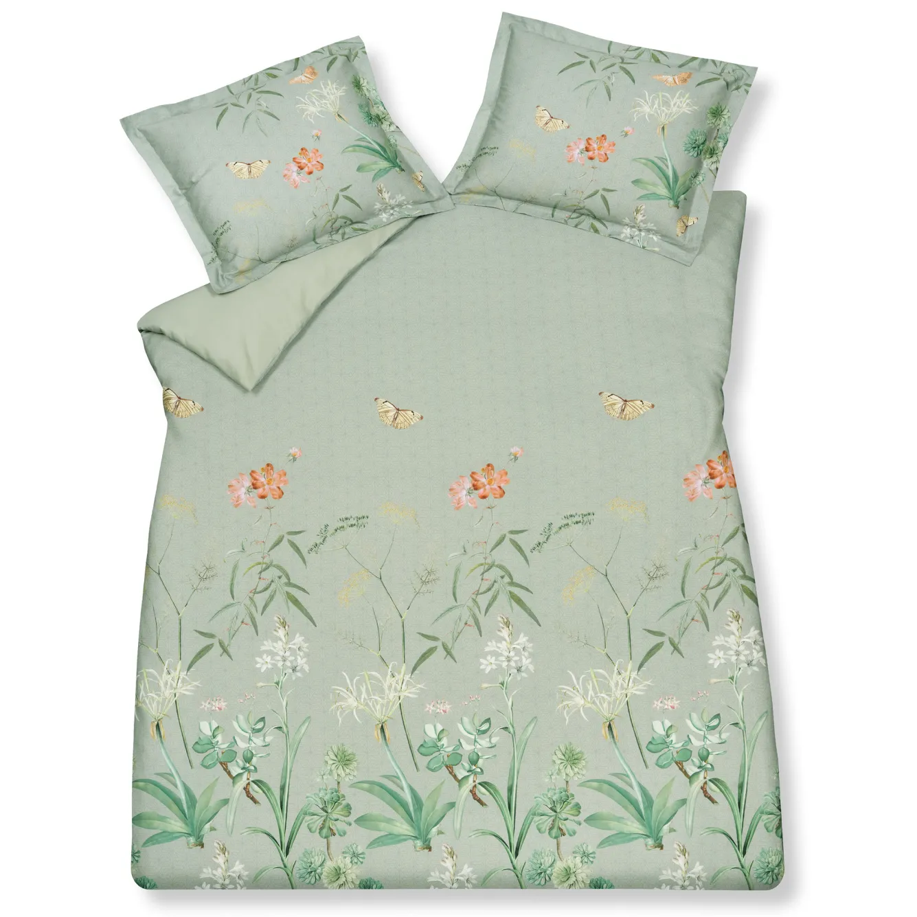 Vandyck Duvet cover FLOWER GARDEN Smoke Green 200x220 cm (SAM123104)