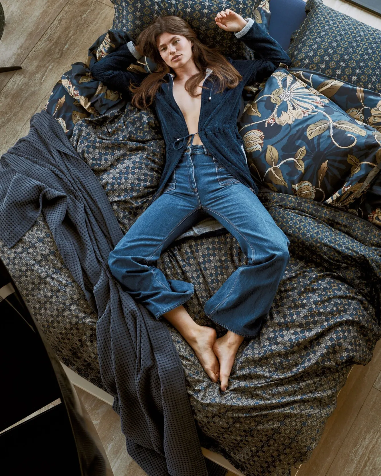 Vandyck Duvet cover ENERGIZE Blue Ink 240x220 cm (satin cotton)