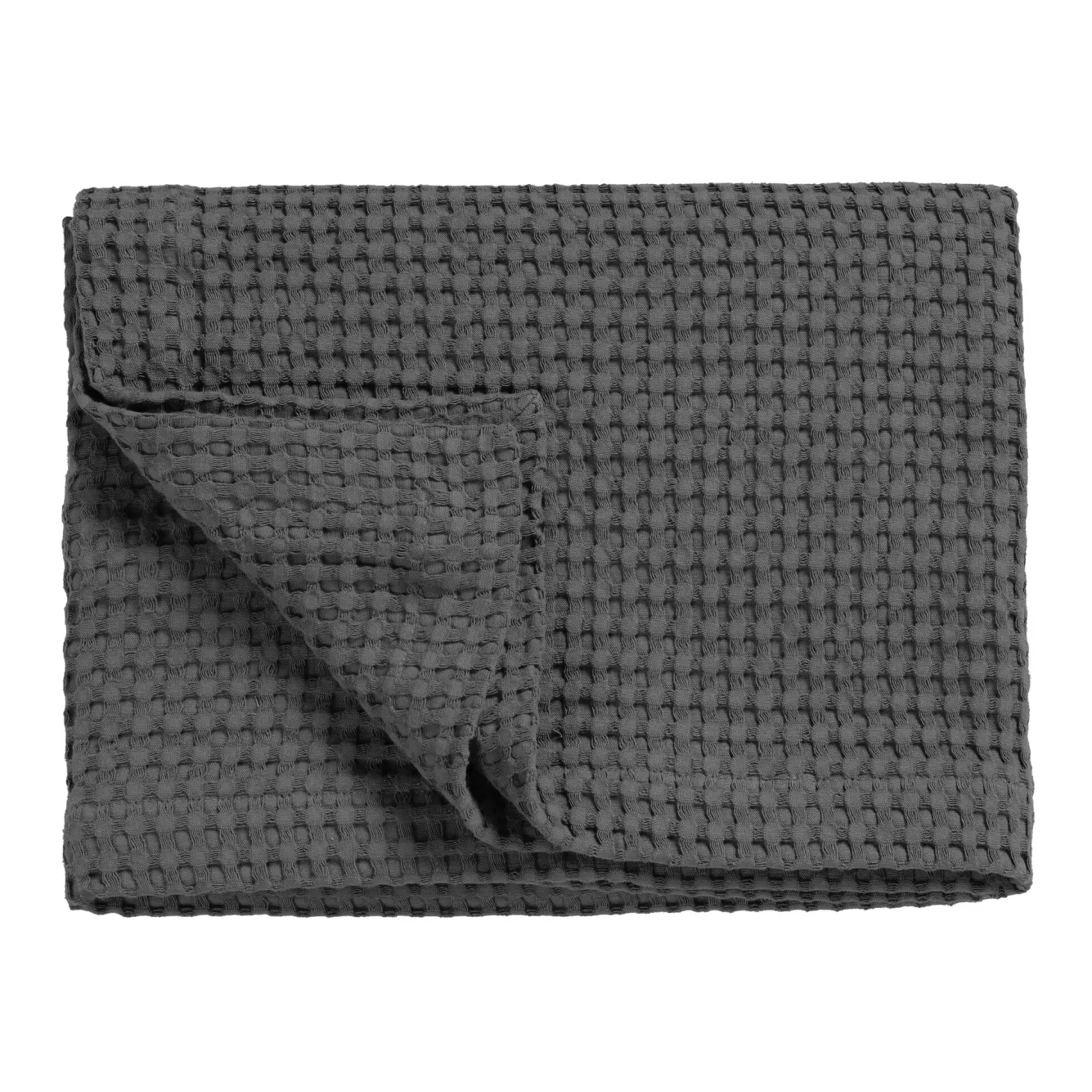 Vandyck HOME Pique waffle blanket 160x250 cm, Off Black