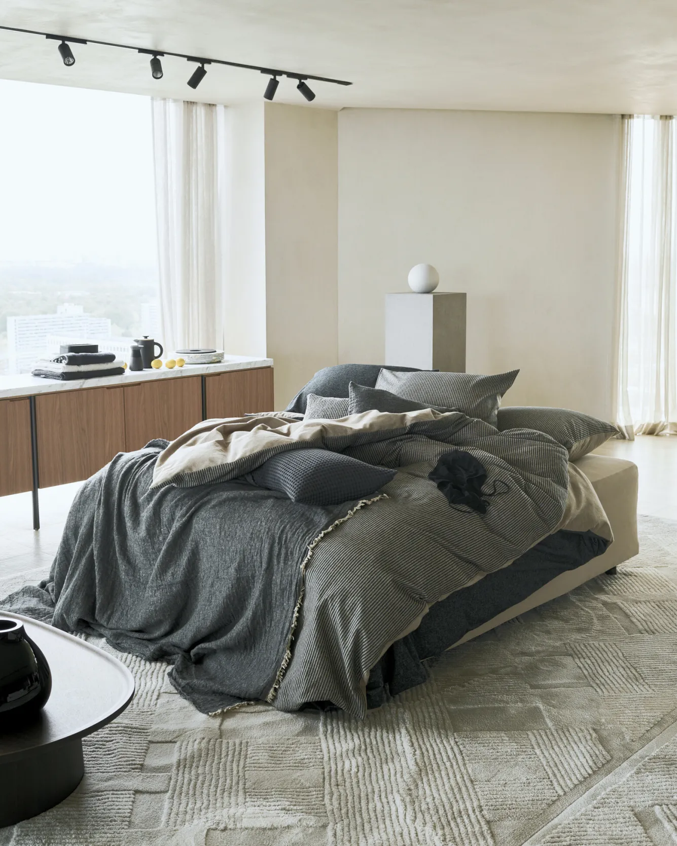 Vandyck HOME Pique pillowcase 40x55 cm, Off Black